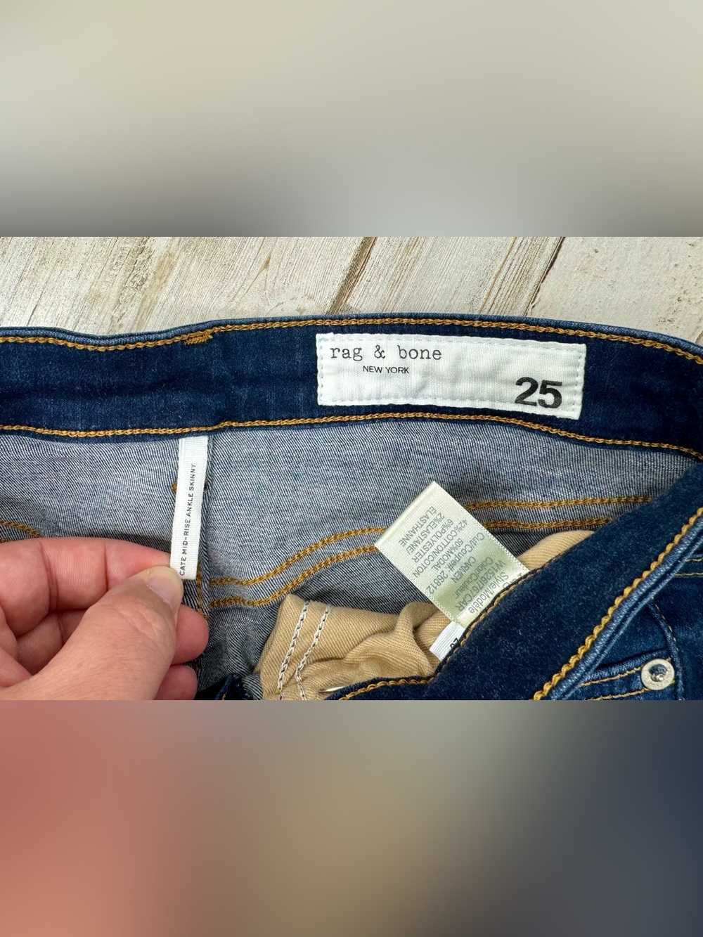 Rag & Bone Cate Ankle Skinny 25 (26x27) Blue Mid-Rise Jeans - Picture 5 of 11